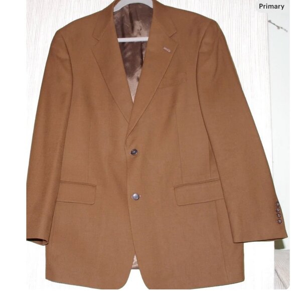 BURBERRY LONDON BROWN COTTON WOOL 2 BUTTON VENT MEN SPORT...